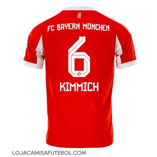 Camisa de Futebol Bayern Munich Joshua Kimmich #6 Equipamento Principal 2025-26 Manga Curta